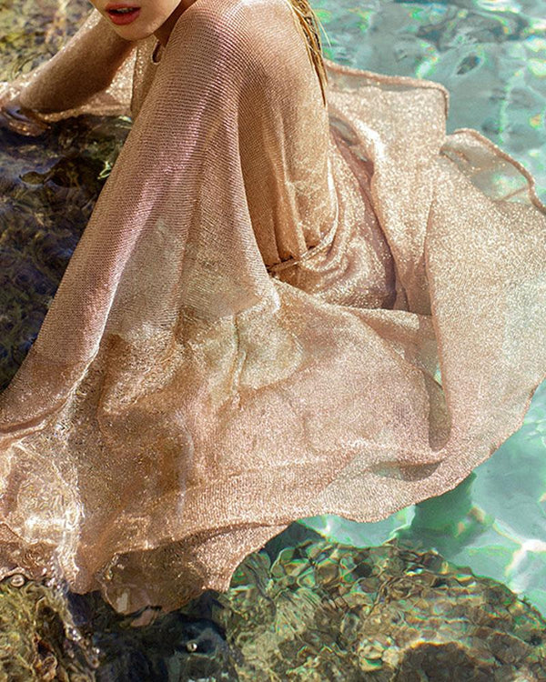 Cache-couches à manches longues à paillettes