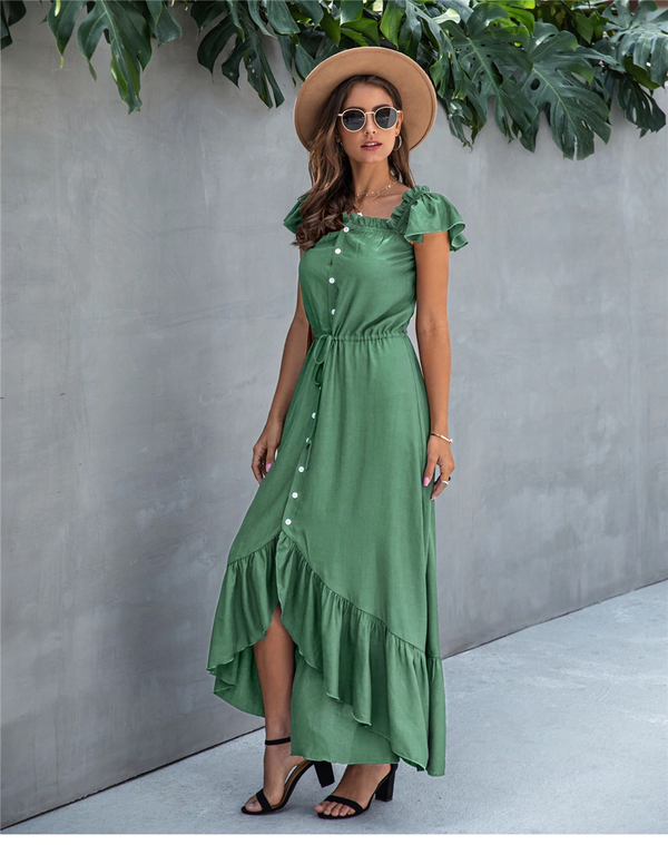 Robe Bohème Vert Emeraude