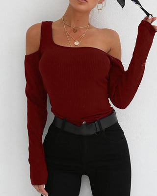 Haut asymétrique à manches longues