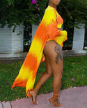 Ensemble de bikini 3PCS Colorblock avec Cover Up