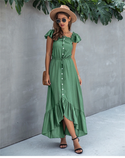 Robe Bohème Vert Emeraude