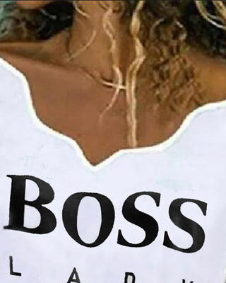 T-shirt à manches longues à imprimé lettre