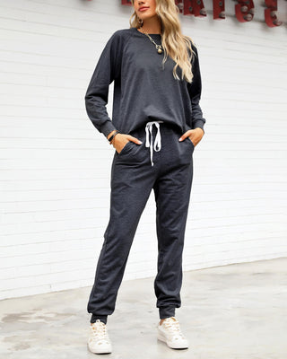 Ensembles de pantalons solides avec dessus et cordon de serrage