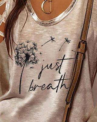 Haut à découpes bandage à imprimé graphique