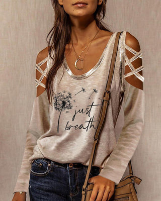 Haut à découpes bandage à imprimé graphique