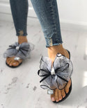 Sandales à nœud papillon à la mode, sandales plates antidérapantes
