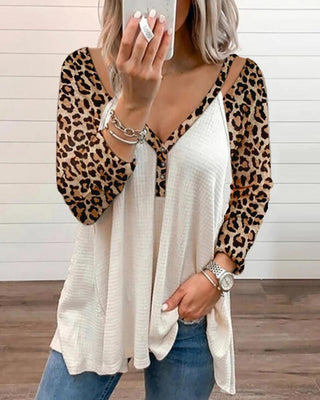 Haut à volants et imprimé léopard