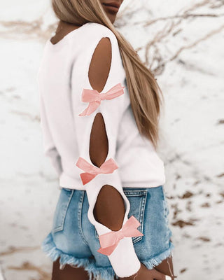 Top découpé à motif de chien avec motif squelette et nœud papillon