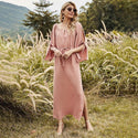 Robe Longue Rose Pale Bohème