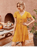 Robe  Bohème Chic Jaune