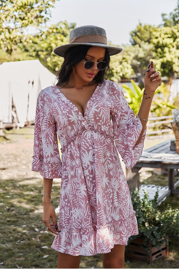 Robe Bohème Rose Pastel