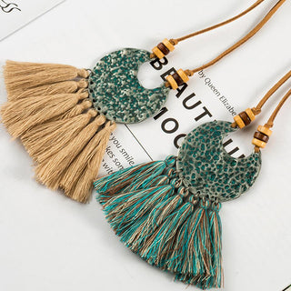 Boucle d'oreille Bohème Pompon