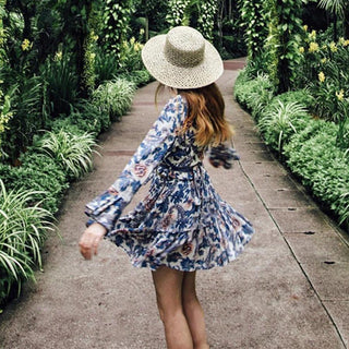 Robe bohème chic col en v | Femme Classe