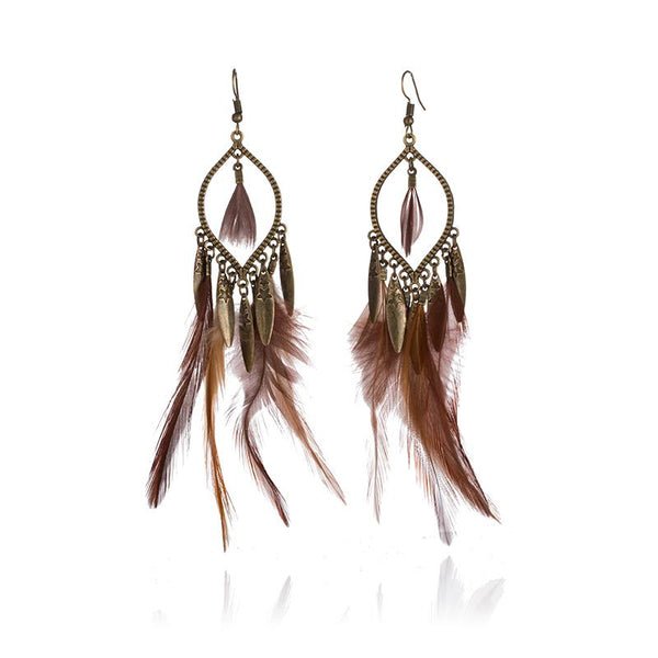 Boucle D'Oreille Femme Plume