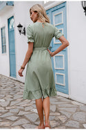 Robe Verte Longue Bohème