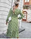Robe Bohème Longue Verte