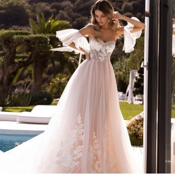 Robe De Mariée Bohème Chic Avec Manches