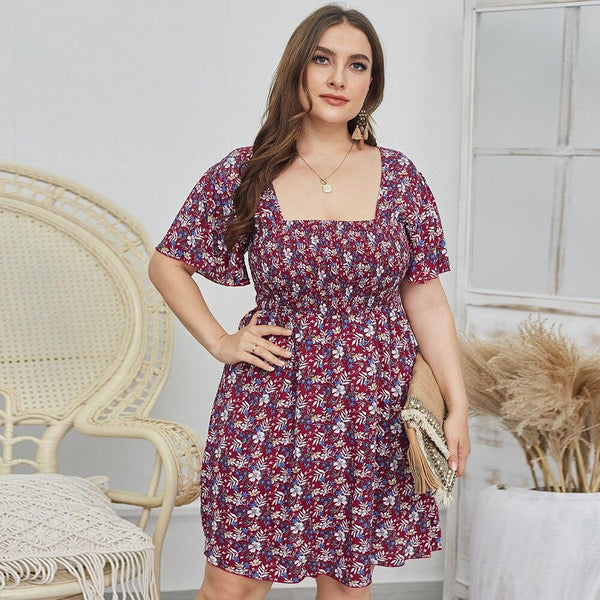 Robe D'Été Droite Grande Taille