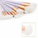 Set de 10 Pinceaux de Maquillage Licorne blancs et Or