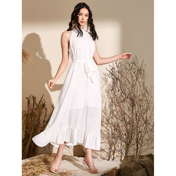 Robe Bohème  Chic Longue Blanche