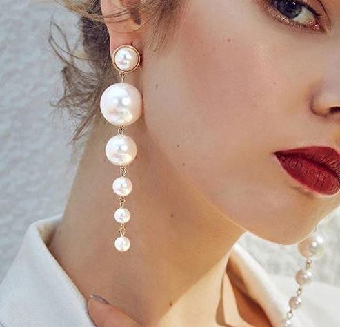 Boucles d'oreilles à perles élégantes