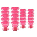 Kit De Boucleurs En Silicone Madame Cosmetique 20 Pièces - Rose 