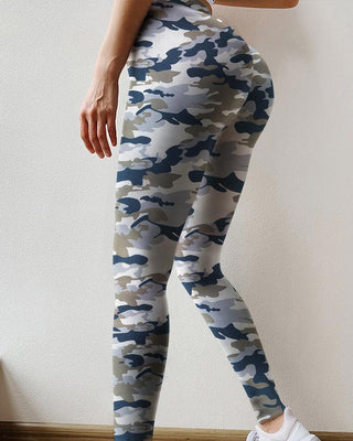 Pantalon de yoga taille haute imprimé camouflage de levage des fesses