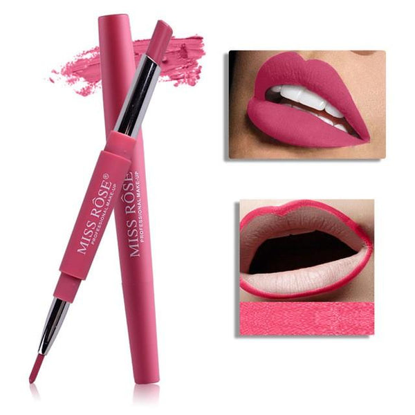 Stick à lèvres double - Pinceau & Rouge à Lèvres 123maquillage Fushia 