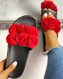 Sandales plates à fleurs ornées