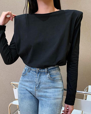 Top dos nu rembourré à épaules