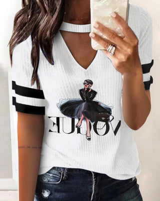 Haut en maille côtelée à imprimé graphique et lettre