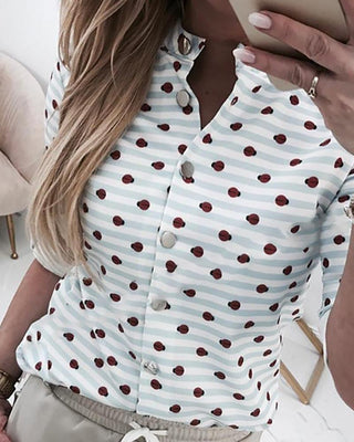 Chemise décontractée à pois