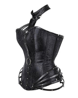 Corset licou à bretelles multiples à lacets à œillets