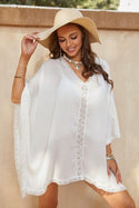Caftan de Plage Court Dentelle