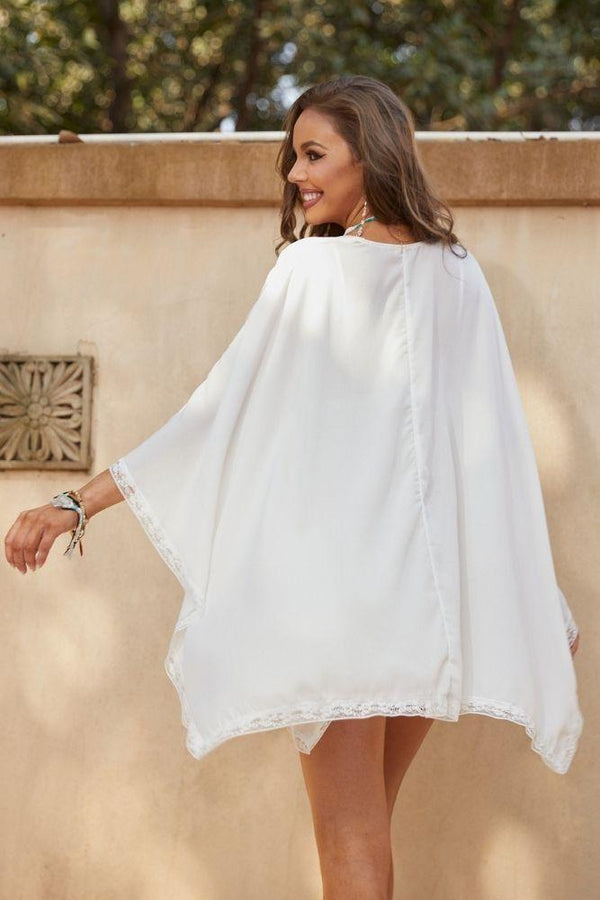 Caftan de Plage Court Dentelle