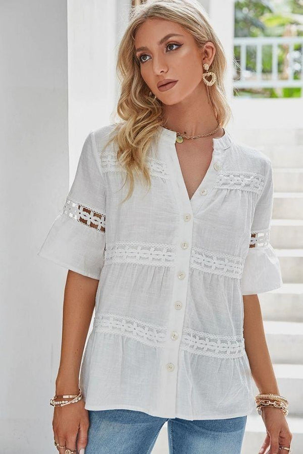 Chemise Blanche Bohème Broderie