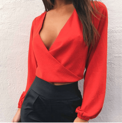 Blouse courte a dos nus - Mode