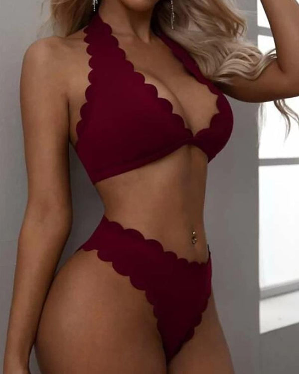 Ensemble de bikini dos nu à dos nu et licou uni