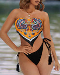 Ensemble de bikini mouchoir à motif cachemire à motif cachemire