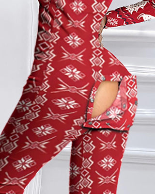 Pyjama de Noël à rabat fonctionnel avec rabat