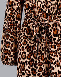 Combinaison pantalon large à motif léopard et boutons