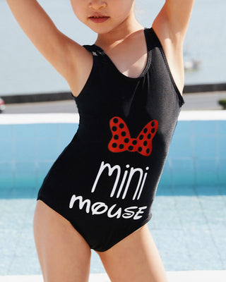 Maillot de bain une pièce Mommy & Me Bowknot avec encolure en U pour enfants