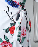 Robe décontractée à imprimé floral et encolure en V
