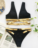 Ensemble de bikinis à bandage évidé