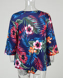 Bikini noué à imprimé floral avec cache