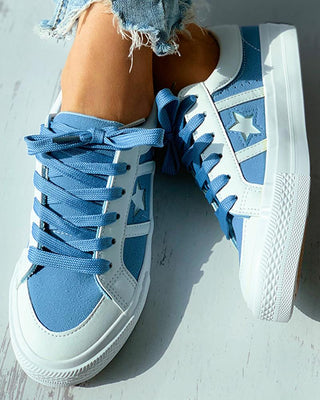 Chaussures en toile à lacets à motif étoile