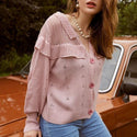 Gilet Bohème Chic Rose