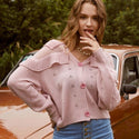 Gilet Bohème Chic Rose - L