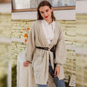Gilet Long Beige Bohème