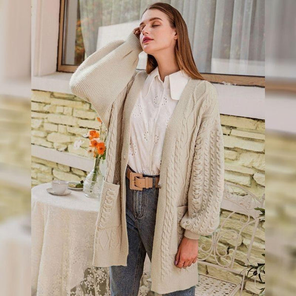 Gilet Long Beige Bohème
